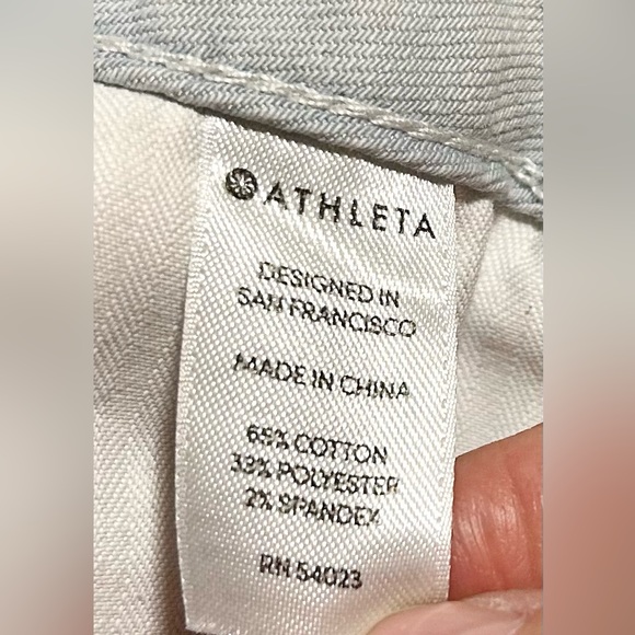 ATHLETA Sculptek Stretch Technology Skinny Crop Jeans in Glacier Wash Sz 6 - Picture 8 of 10
